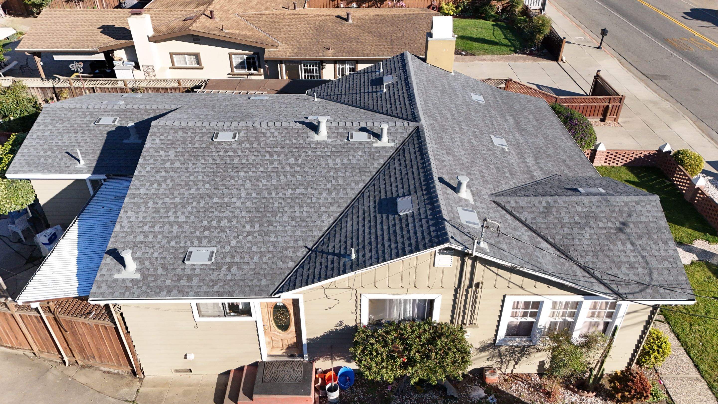 Malarkey Highlander installation progress Amesti
